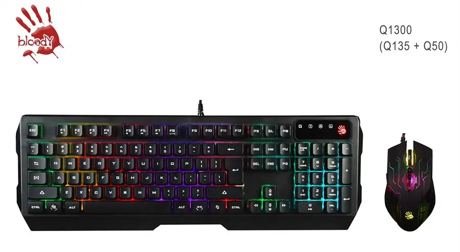 Bloody Q1300 Gaming Keyboard & Mouse