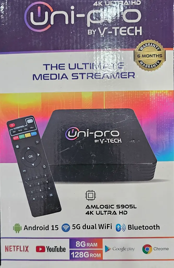 UniPro Vtech 4k ultra hd TV box