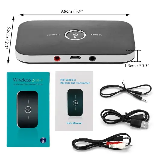 Wireless 2-in-1  audio receiver/transmitter